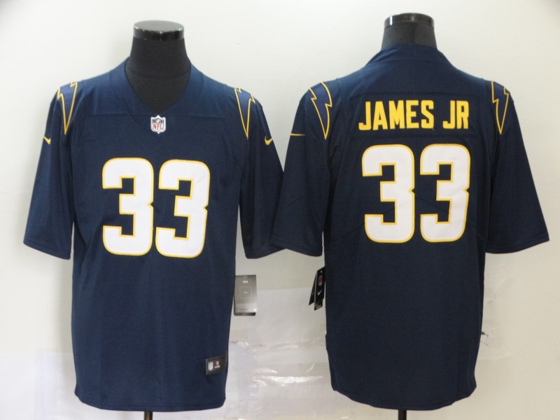 Men Los Angeles Chargers Nike NFL 33 James Jr Limited Road Vapor Untouchable dark blue Jersey
